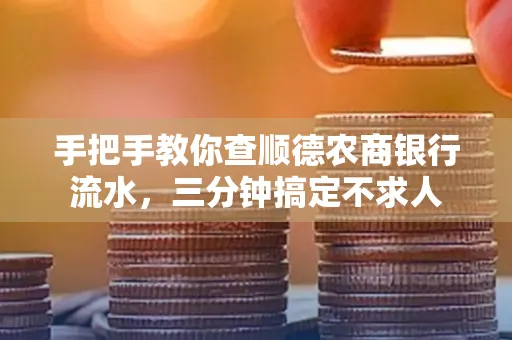 手把手教你查顺德农商银行流水,三分钟搞定不求人