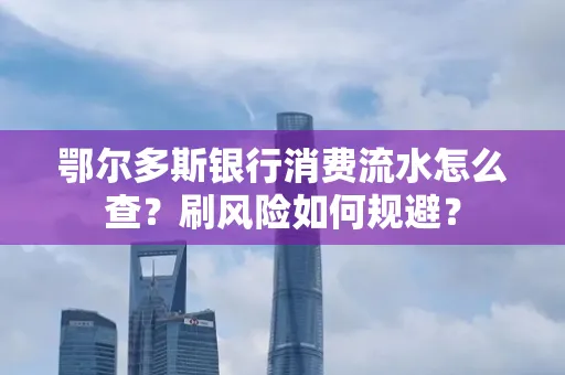 鄂尔多斯银行消费流水怎么查?刷风险如何规避? 鄂尔多斯银行消费流水怎么查?刷风险如何规避?