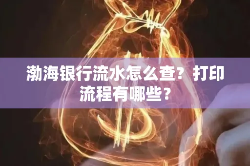 渤海银行流水怎么查?打印流程有哪些?