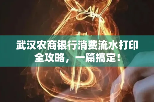 武汉农商银行消费流水打印全攻略,一篇搞定!