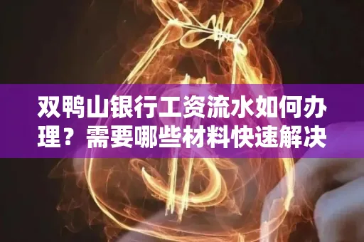 双鸭山银行工资流水如何办理?需要哪些材料快速解决