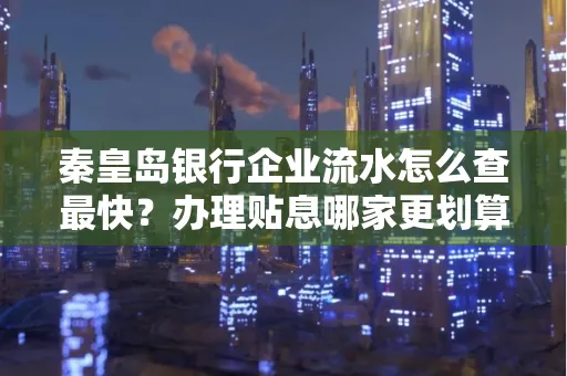 秦皇岛银行企业流水怎么查最快?办理贴息哪家更划算?