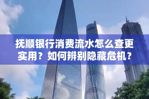 抚顺银行消费流水怎么查更实用?如何辨别隐藏危机?