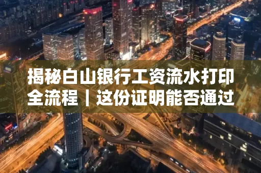 揭秘白山银行工资流水打印全流程|这份证明能否通过审核?