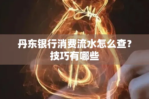 丹东银行消费流水怎么查?技巧有哪些