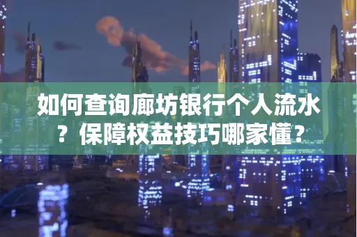 如何查询廊坊银行个人流水?保障权益技巧哪家懂?