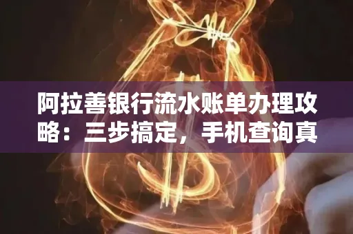 阿拉善银行流水账单办理攻略:三步搞定,手机查询真方便