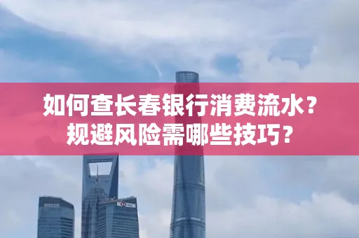 如何查长春银行消费流水?规避风险需哪些技巧?