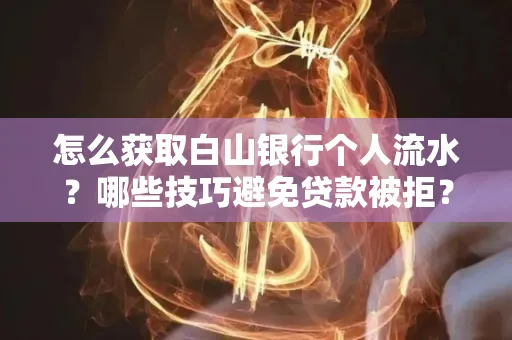 怎么获取白山银行个人流水?哪些技巧避免贷款被拒?