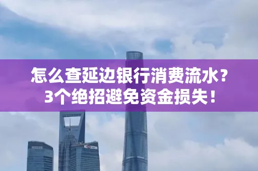 怎么查延边银行消费流水?3个绝招避免资金损失!