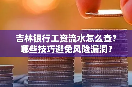 吉林银行工资流水怎么查?哪些技巧避免风险漏洞?