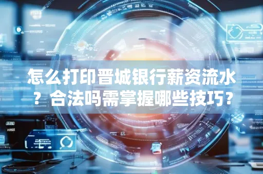怎么打印晋城银行薪资流水?合法吗需掌握哪些技巧?